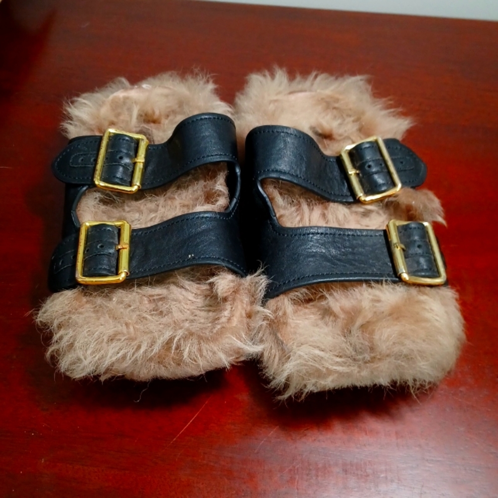 Prada Fuzzy Slides